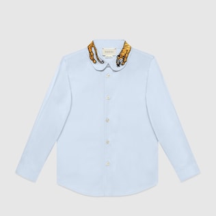 Camicia in cotone con tigre