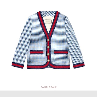 Jacke aus Wolle mit Webstreifen