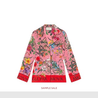 Camisa de Seda Flora con Serpiente