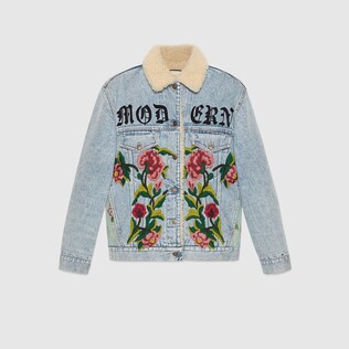 Embroidered denim jacket