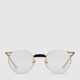 Brille mit rundem Rahmen aus Metall