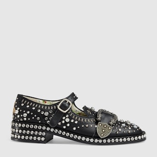 Queercore Brogue-Schuh mit Kristallen