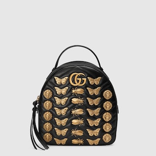 GG Marmont animal studs leather backpack