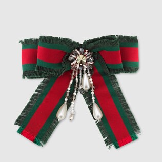Web bow brooch