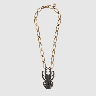 Stag beetle pendant necklace