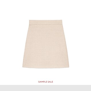 A-line light tweed skirt