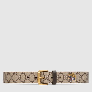 Gürtel aus GG Supreme mit Tiger-Print
