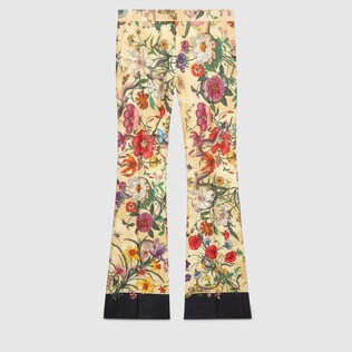 Flora Snake print linen 70s pant