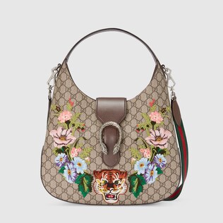 Dionysus embroidered medium GG Supreme hobo