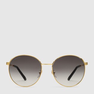 Specialized fit round-frame metal sunglasses