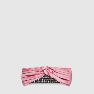 Silk headband with crystals
