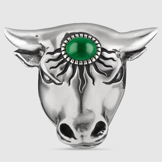 Anillo Anger Forest con Cabeza de Toro