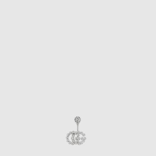 다이아몬드 장식의 싱글 더블 G 귀걸이