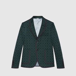 Horsebit jacquard jacket