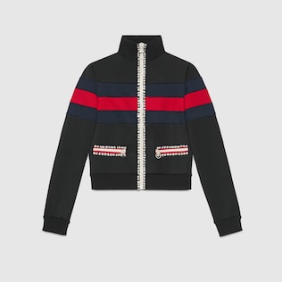 Jacke aus technischem Jersey mit Reißverschluss