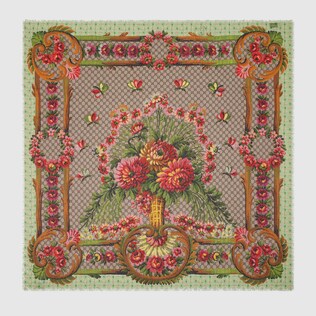 Chal de Modal y Seda con Estampado de Florero