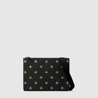 Bee Star leather messenger