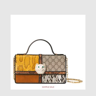 Patchwork small top handle bag