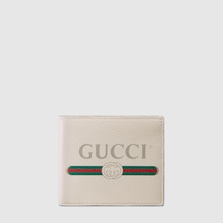 Gucci logo leather bi-fold wallet