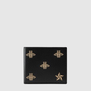 Portafoglio bi-fold Bee Star in pelle