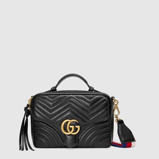GG Marmont Schultertasche aus Matelassé-Leder