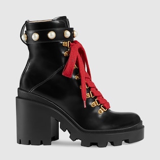Leather ankle boot
