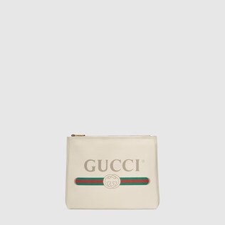 Gucci logo leather medium portfolio