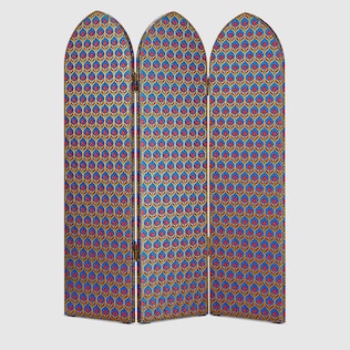 Lurex jacquard three panel screen