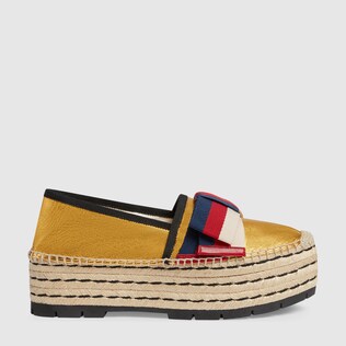 Leather espadrille with Sylvie bow