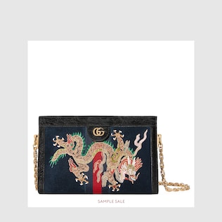 Kleine Ophidia Schultertasche mit Stickereien