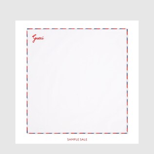 Gucci script pocket square