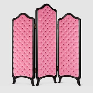 Velvet three panel screen