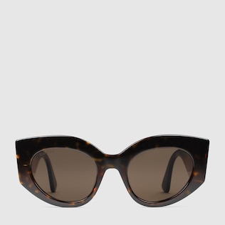 Oversize cat eye acetate sunglasses
