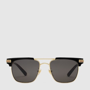 Lunettes de soleil carrées en métal