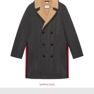 Felt coat with wool lining