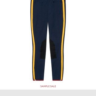 Bi-stretch pant with stripe