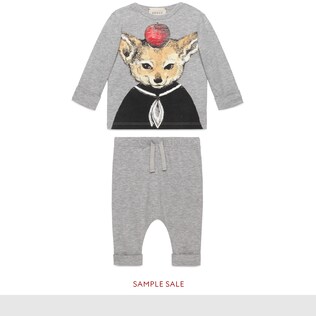 Baby gift set with fox print