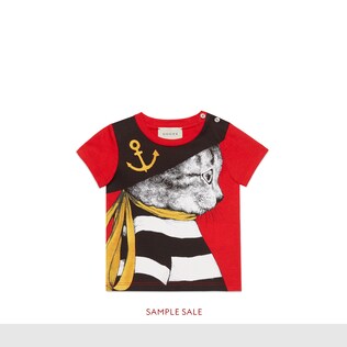 Camiseta de Bebé con Estampado de Gato Marinero
