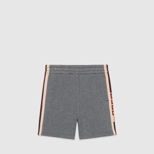 Children's short with Gucci jacquard trim