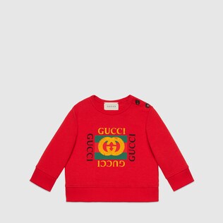 Baby sweatshirt with Gucci logo