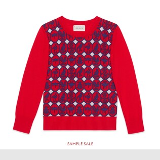 Children's animal jacquard merino sweater