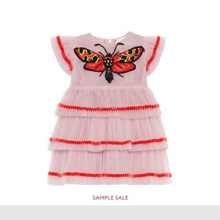 Vestido de Bebé de Tul con Mariposa
