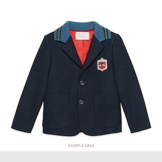 Children's cotton jacket with crest