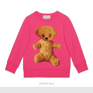 Felpa con orsacchiotto di peluche