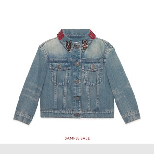 Children's denim jacket with Bosco and Orso