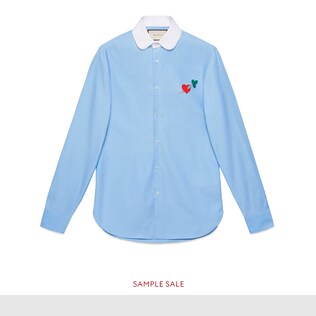 Pierced heart cotton shirt