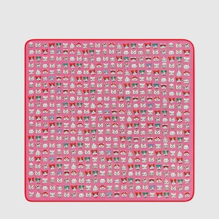 Coperta in cotone con stampa animaletti Gucci