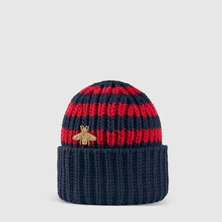 Children's knit cotton hat with bee
