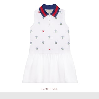 Kinder Baumwollkleid mit Stickerei