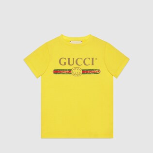 T-shirt in cotone con logo Gucci